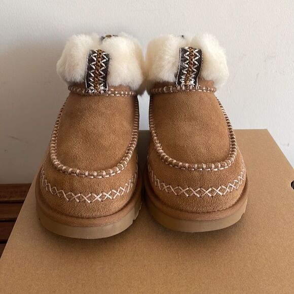 UGG Classic Ultra Mini Alpine Booties Chestnut USA Women Size 7/UK 5/EU 38 - Picture 7 of 16